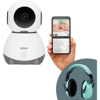 Alecto Wifi babyfoon met op afstand beweegbare camera Alecto Wit-Antraciet