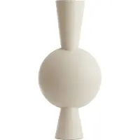 Light & Living Vaas Kavandu - Wit - 37.5x22x81cm - Metaal - Modern - Bloemenvaas - Woondecoratie - Decoratieve vaas voor woonkamer of slaapkamer