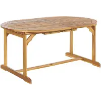 Beliani MAUI - Tuintafel - Lichte houtkleur - 100 x 160/220 cm - Acaciahout