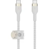 Belkin Pro Flex Usb-c Naar Oplaadkabel 3 M Gevlochten Siliconen Usb 2.0 - Wit