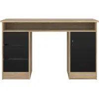 Giga Kantoorbureau Function Plus Zwart/Naturel - Living