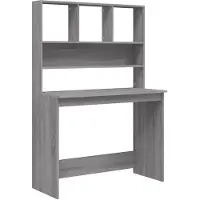 vidaXL Bureau met plank, grijs Sonoma, 102x45x148 cm, houtvezel