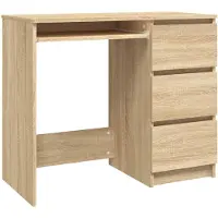 vidaXL Bureau, Sonoma-eikenhout, 90x45x76 cm, houtvezel