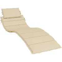 vidaXL Ligbedkussen 186x58x4 cm oxford stof beige