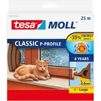 TESA Tochtband P-profile - Bruin - 25m