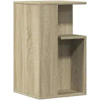 vidaXL Bijzettafel 35x35x60 cm bewerkt hout sonoma eikenkleurig