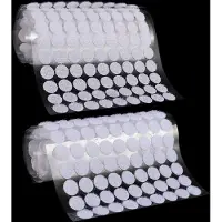 FSW-Products Zelfklevend klittenband - Set van 99 stuks - 10mm in dia - Wit