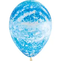 Sempertex Bedrukte Ballonnen Swirl Blauw 30 cm 25 stuks