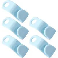 FSW-Products - 5 Stuks - Kledinghaakjes - Kledinghaak - Haken voor Kledingkast - Hanger - Kleding - Blauw - Ruimte Maken