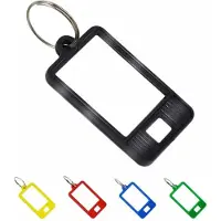 FSW-Products - Sleutellabels met Schrijfvlak - 10 Stuks - Sleutelhangers - Karabijnhaak - Keycords - Labels Sleutelhangers Naam