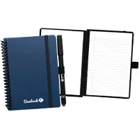 Bambook Colourful uitwisbaar notitieboek - Donkerblauw (Navy) - A6 - Blanco & lined - Duurzaam, herbruikbaar whiteboard schrift - Met 1 gratis stift