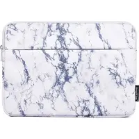 Canvas Artisan Laptophoes 13 Inch - Sleeve - Wit Marmer