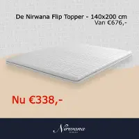 Nirwana bedden De Nirwana Flip Topper - 140x200 cm - 30 Nachten Proefslapen - Twee Hardheden
