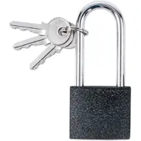 Wovar Hangslot zwart hoge beugel 50 mm | Per Stuk