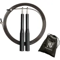 Nuvance - Aluminium Sport Springtouw - voor Volwassenen en Kinderen - inclusief E-Book - Verstelbaar - Verzwaard - Speedrope