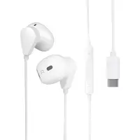 Nuvance Oortjes met Draad - USB-C Aansluiting - In-Ear Oordopjes met Draad - Bedrade Oortjes - Oortjes met Draad en Microfoon - Wit