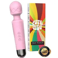 PureVibe Silk Touch Clitoris Stimulator en Vibrator - Verbeterde Stimulator - Magic Wand Massager - Stil & Discreet - Vibrators voor Vrouwen - Seksspeeltjes - Sex Toys voor vrouwen en koppels - Roze