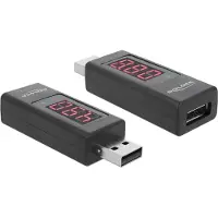 DeLOCK USB Adapter [1x USB-A-stekker - 1x USB-A-bus] - USB-Spannungs-/Stromzähler - USB Typ A 0 mm