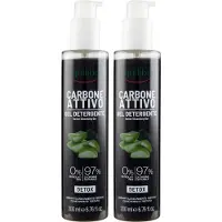 Equilibra Face Wash Met Actieve Houtskool en Aloe Vera - 2 x 200 ml - 97% Natuurlijke Ingredienten