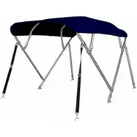 Sunmaster 4 Boog RVS Biminitop Zonnetent BLAUW H137 cm Breedte 155-169 cm