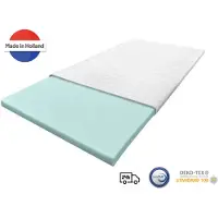 Nirwana bedden Topper 70x210 - Topmatras - Topdekmatras- 7cm dik - HR Koudschuim - Afritsbaar en wasbaar - CertiPUR Gecertificeerd - Medium Hardheid - Matrastopper