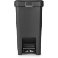 Brabantia StepUp Prullenbak - Pedaalemmer - 10 liter - Dark Grey