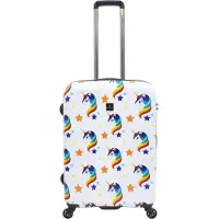 Saxoline Harde Koffer / Trolley / Reiskoffer - 66 cm (Medium) - Unicorn Print - Bedrukt / Medium