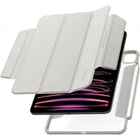 Spigen AirSkin Pro Hoes Geschikt voor iPad Pro 11 (2022/2021/2020/2018) - Book Case met Standaard - Sleep/Wake Functie - Grijs