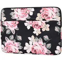 Canvas Artisan Laptophoes 13.3 Inch - Sleeve - Zwarte Roos