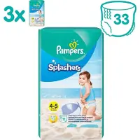 Pampers 3x Splashers Zwemluiers Maat 4-5 (9-15 kg) 11 stuks