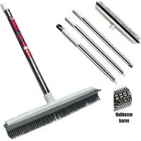 Synx Tools 2 in 1 Rubberen bezem - binnen & buiten - bezem - binnenbezem