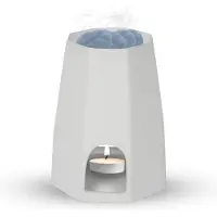 Scentchips kaarshouder Octo Matt 16 cm keramiek wit