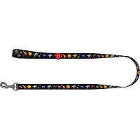 Waudog Nasa Hondenlijn / Hondenriem - Nylon - Zwart - Breedte: 20 mm - Lengte: 122 cm