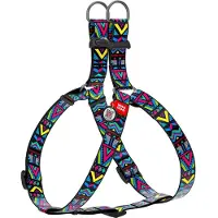 Waudog Indie Harnas / Hondentuigje - Nylon - Gratis QR Tag - Breedte: 20 mm - Borstomtrek: 50 - 80 cm (GELIEVE ALVORENS BESTELLEN OPMETEN)