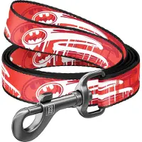 Waudog Batman Hondenlijn / Hondenriem - Nylon - Rood - Breedte: 20 mm - Lengte: 122 cm