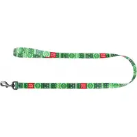 Waudog Ethno Hondenlijn / Hondenriem - Nylon - Groen - Breedte: 15 mm - Lengte: 122 cm - Geschikt voor middelgrote honden