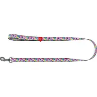Waudog Magic Flowers Hondenlijn / Hondenriem - Nylon - Bloemenmotief - Breedte: 2,5 cm - Lengte: 122 cm - Geschikt voor grote honden