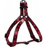 Waudog Red Tartan Harnas / Hondentuigje - Nylon - Gratis QR Tag - Breedte: 15 mm - Borstomtrek: 40 - 55 cm (GELIEVE ALVORENS BESTELLEN OPMETEN)