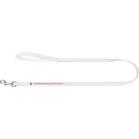 Waudog Design # I Love My Dog Hondenriem - Echt Leder - Wit - Breedte: 12 mm - Lengte: 122 cm