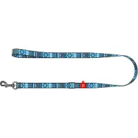 Waudog Ethno Verstelbare Hondenlijn / Hondenriem - Nylon - Blauw - Breedte: 20 mm - Lengte: 152 - 183 cm