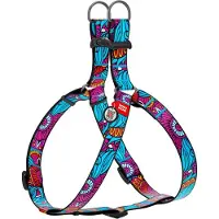Waudog Summer Harnas / Hondentuigje - Nylon - Gratis QR Tag - Breedte: 15 mm - Borstomtrek: 40 - 55 cm (GELIEVE ALVORENS BESTELLEN OPMETEN)
