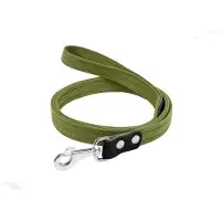 Waudog Canvas Hondenlijn / Hondenriem - Katoen - Waterafstotende coating - Legergroen - Reflecterend - Breedte: 2,5 cm - Lengte: 500 cm - Geschikt voor grote honden