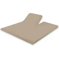 Eleganzzz Splittopper Hoeslaken Perkal Katoen - zand 180x200cm