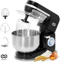 Infinity Goods Keukenmachine - Keukenmixer - 5L RVS Mengkom - Keukenrobot - Foodprocessor - Incl. Accessoires - 1000W - Zwart