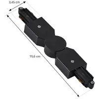 LINDBY - Linaro Track Connector Verstelbaar Zwart