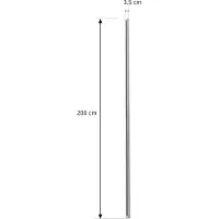 LINDBY stroomrail Linaro, 2 m, wit, 1-fase railsysteem Linaro, wit / opaal, Hal, Aluminium, Modern, 1-fase railverlichting