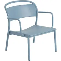Muuto Linear Steel Lounge Armchair Loungestoel Pale Blue