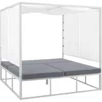 Beliani PALLANZA - Loungefauteuil-Wit-Aluminium
