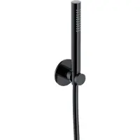 Hotbath Ace AC443 Handdoucheset - Gepolijst Zwart Pvd - Messing - Kranen, Douchekranen, Handdouches - 8720847739568 - Kranen, Douchekranen, Handdouches