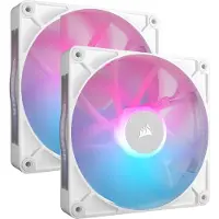 Corsair iCUE LINK RX140 RGB Starters Kit White - Ventilatorhuis - 2-pack - 140mm - 95.7 CFM - 300 - 1700 RPM - 10 - 36 dBA - Zero RPM Mode - iCUE LINK System Hub - wit